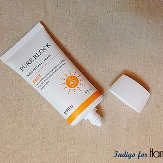 | Review | A’PIEU Natural Sun Cream SPF45, PA+++