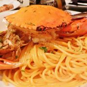 Tomato Spaghetti with crab and Tomato sauce vị lạ và ngon - giá 210K
