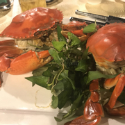 Crabs steamed with beer
