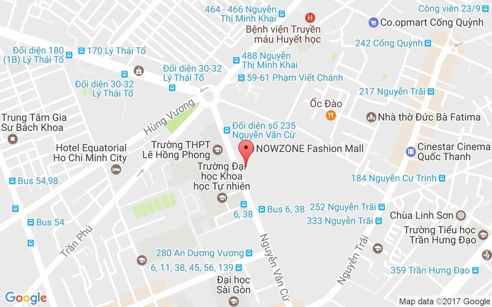 Vị trí bản đồ Tầng 4 Nowzone, 235 Nguyễn Văn Cừ, P. Nguyễn Cư Trinh Quận 1 TP. HCM