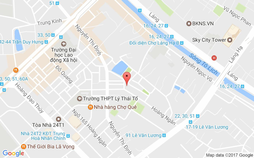 Vị trí bản đồ Sunny Hotel 2 - Hoàng Ngân ở Hà Nội