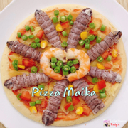 Pizza Maika đặc biệt tôm tít- Trước khi nướng
