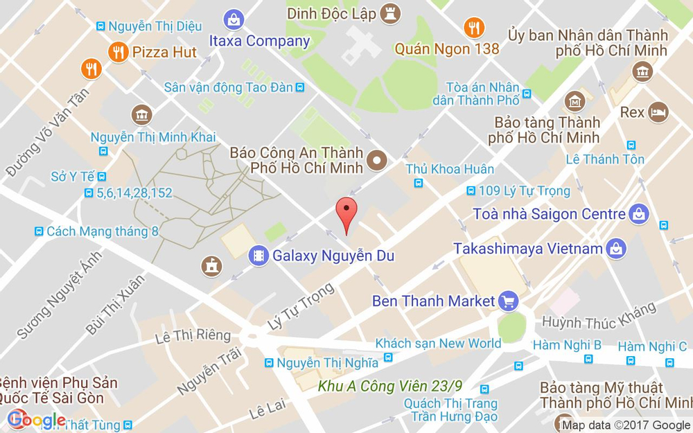 Vị trí bản đồ 88 Trương Định, P. Bến Thành Quận 1 TP. HCM