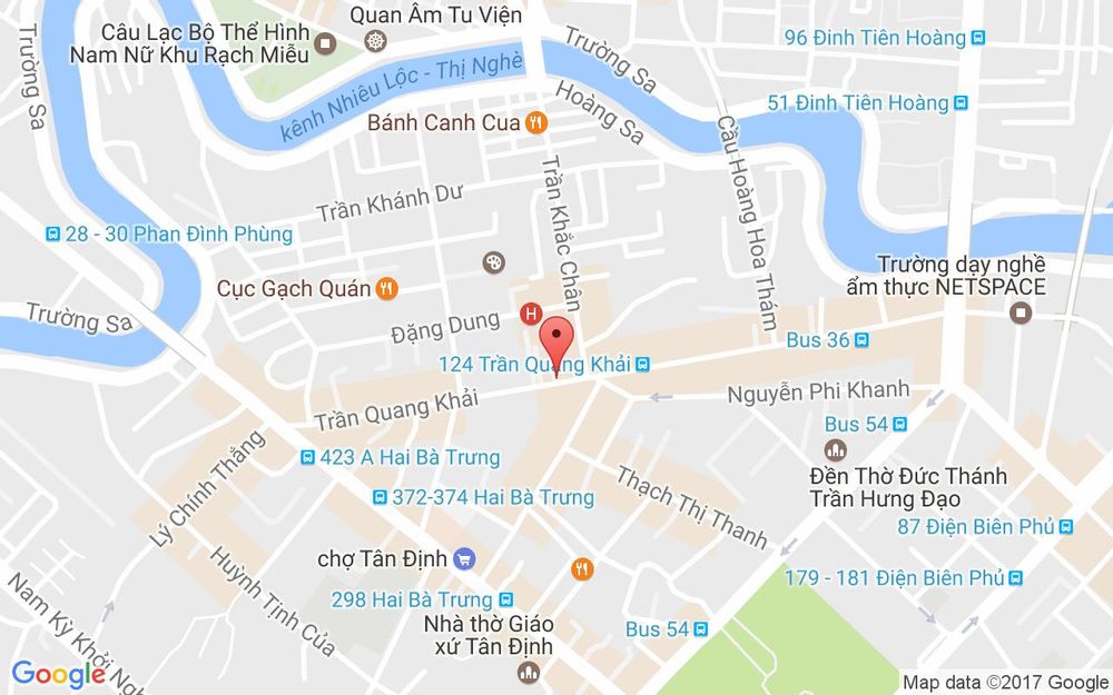 Vị trí bản đồ 148A Trần Quang Khải, P. Tân Định Quận 1 TP. HCM