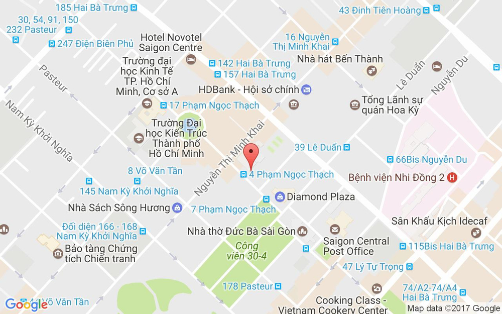 Vị trí bản đồ 4 Phạm Ngọc Thạch Quận 1 TP. HCM