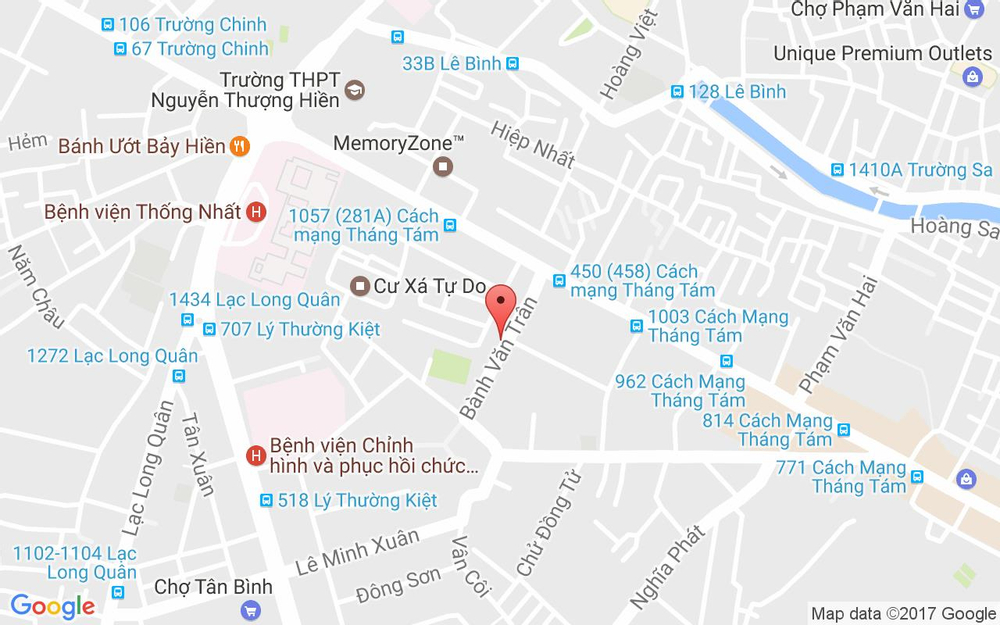 Vị trí bản đồ 177 Bành Văn Trân Quận Tân Bình TP. HCM