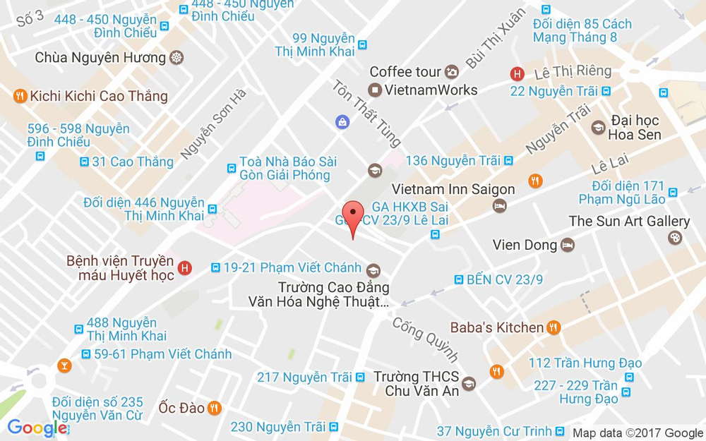 Vị trí bản đồ 244A Cống Quỳnh, P. Phạm Ngũ Lão Quận 1 TP. HCM