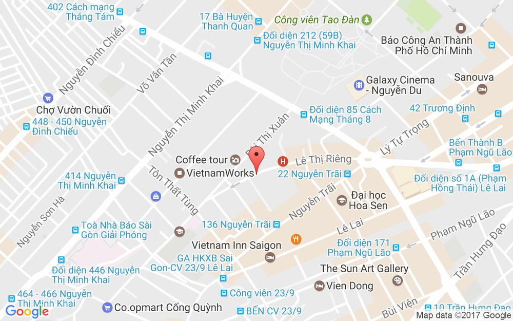 Vị trí bản đồ 113 Lê Thị Riêng, P. Bến Thành  Quận 1 TP. HCM