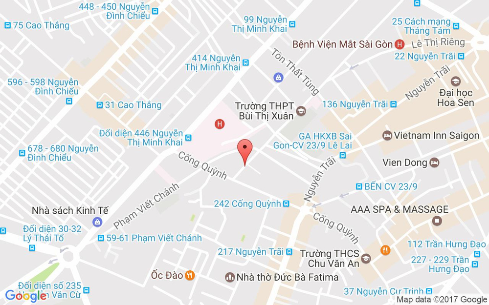Vị trí bản đồ 21b Bùi Thị Xuân Quận 1 TP. HCM