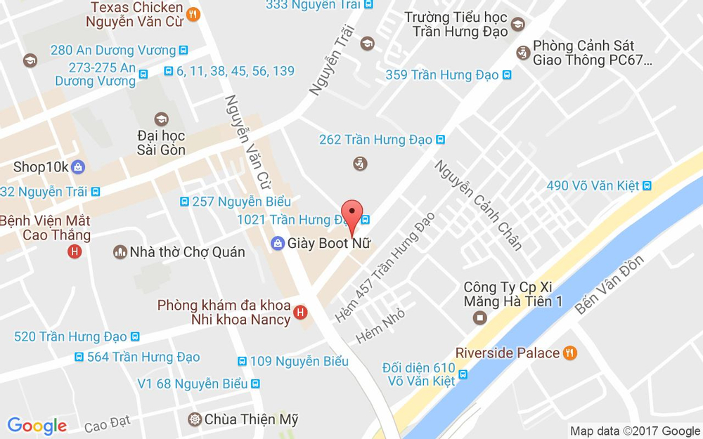 Vị trí bản đồ 549 Trần Hưng Đạo, P. Cầu Kho Quận 1 TP. HCM