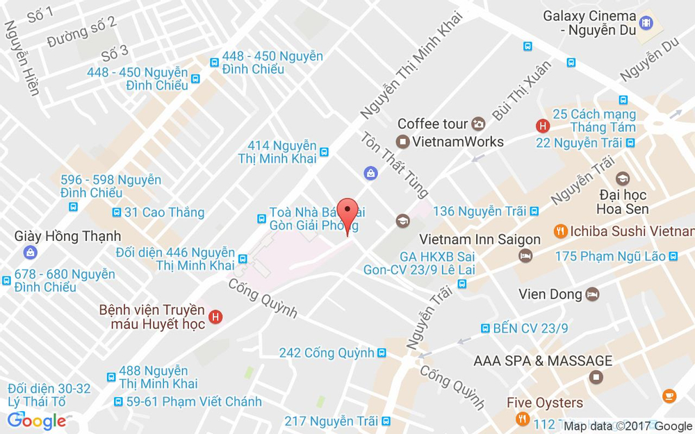 Vị trí bản đồ 28 Lương Hữu Khánh Quận 1 TP. HCM