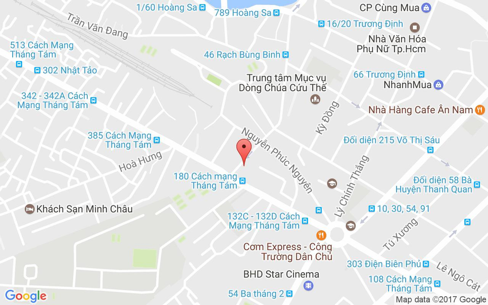 Vị trí bản đồ 24 Rạch Bùng Binh Quận 3 TP. HCM