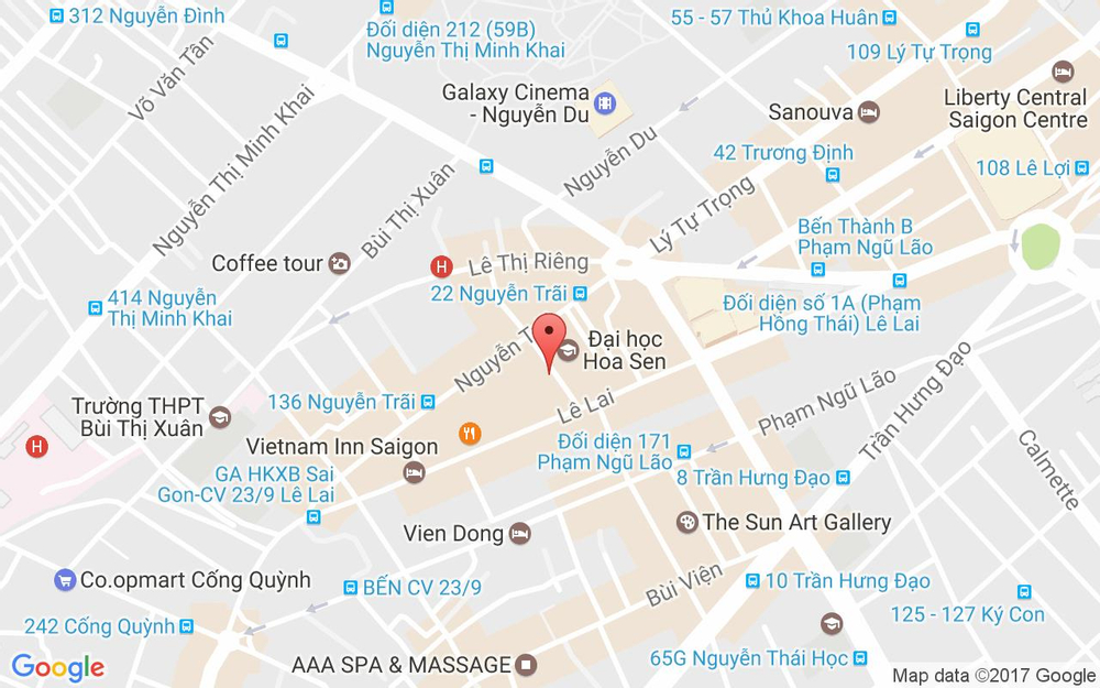 Vị trí bản đồ 11 Nguyễn Văn Tráng Quận 1 TP. HCM