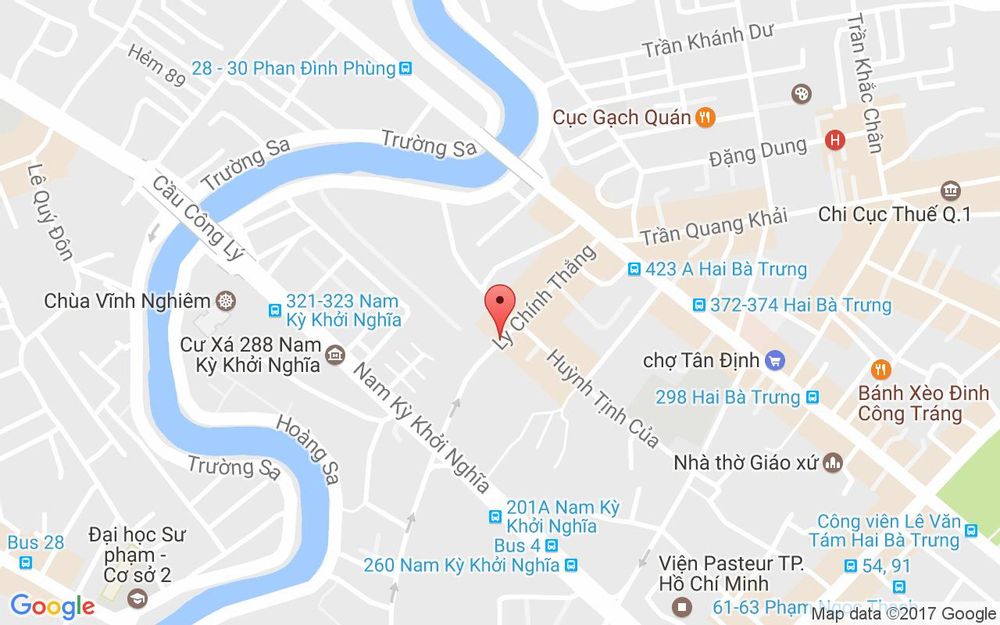 Vị trí bản đồ 78 - 80 Lý Chính Thắng Quận 3 TP. HCM