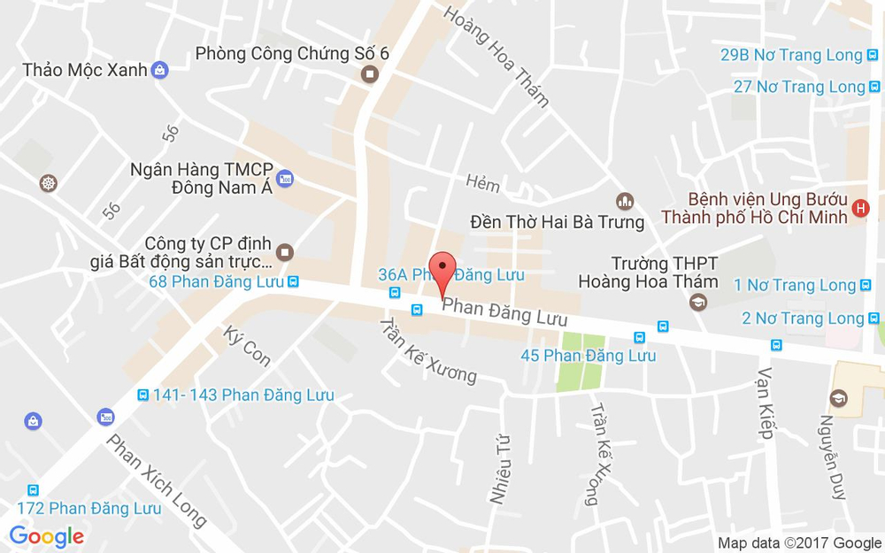 Vị trí bản đồ 34 Phan Đăng Lưu, P. 6 Quận Bình Thạnh TP. HCM