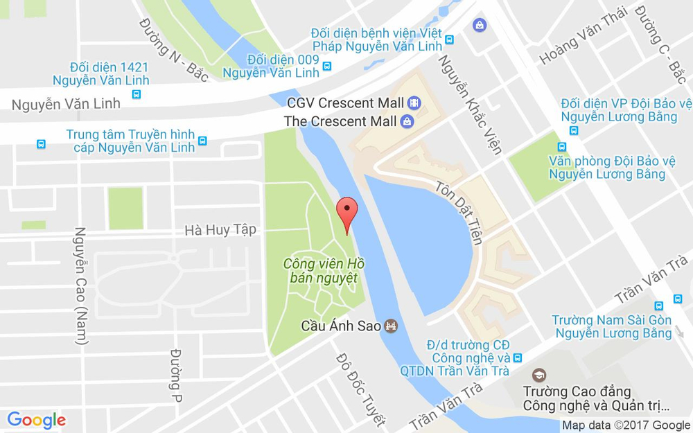 Vị trí bản đồ Lầu 5, TTTM Crescent Mall, 101 Tôn Dật Tiên, P. Tân Phú Quận 7 TP. HCM