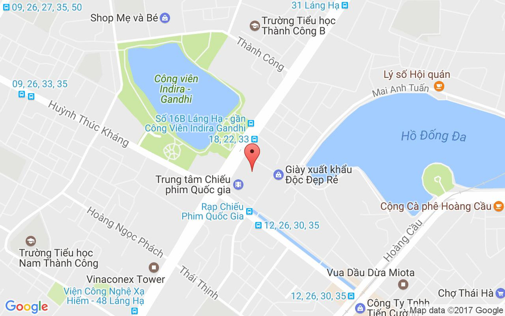 Vị trí bản đồ Rạp Trung Tâm Chiếu Phim Quốc Gia ở Hà Nội