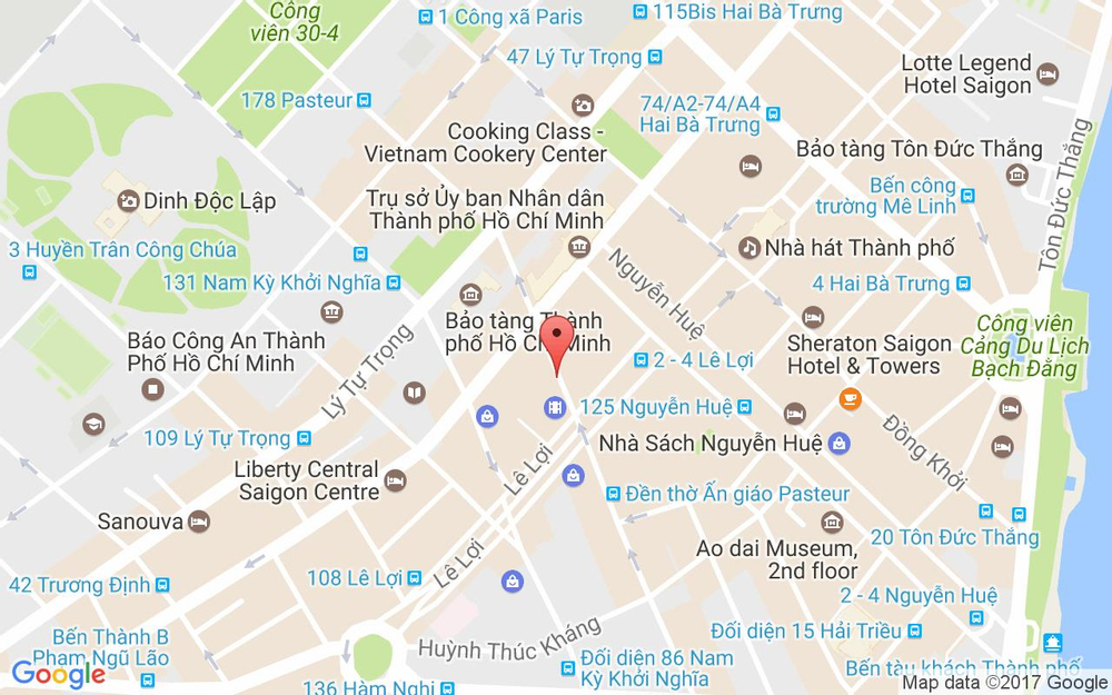 Vị trí bản đồ Liberty Central Saigon City Point, 59 - 61 Pasteur Quận 1 TP. HCM