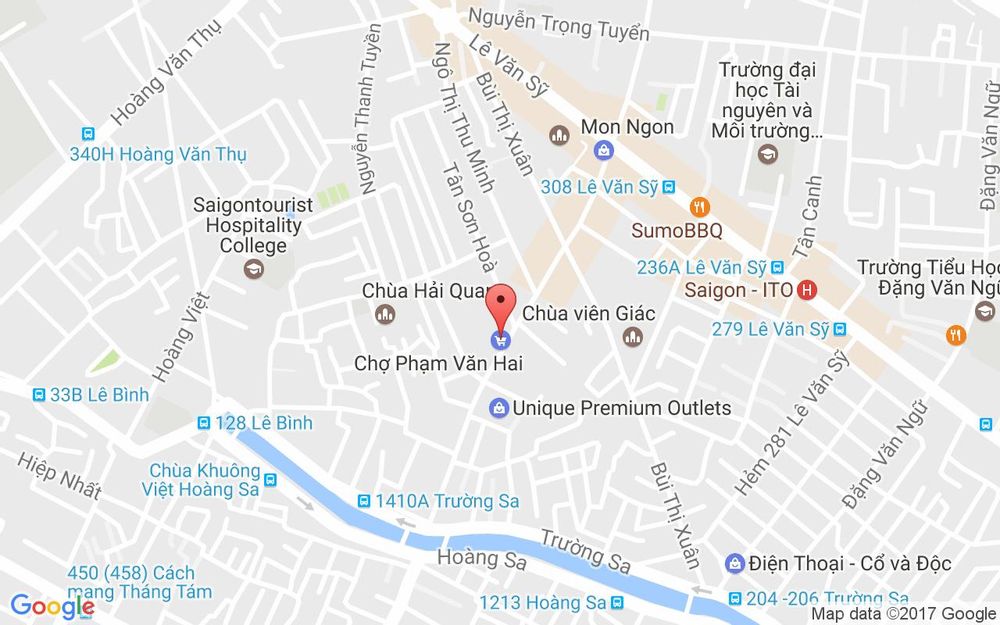 Vị trí bản đồ Chợ Phạm Văn Hai ở TP. HCM ở Bình Định
