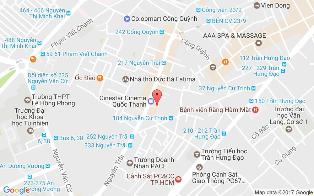 Vị trí bản đồ 271 Nguyễn Trãi, P. Nguyễn Cư Trinh Quận 1 TP. HCM