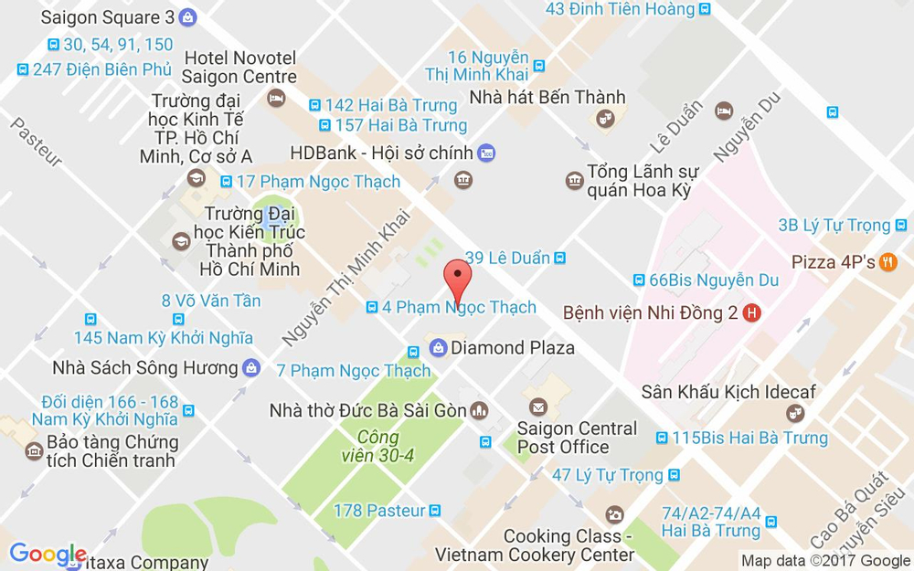 Vị trí bản đồ 34 Lê Duẩn, P. Bến Nghé Quận 1 TP. HCM
