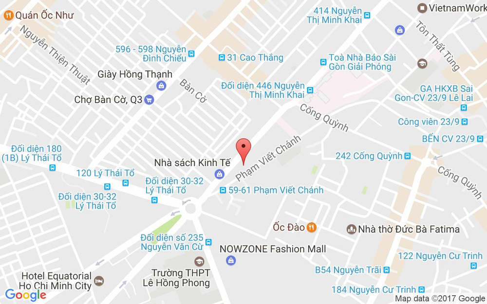 Vị trí bản đồ 249 Nguyễn Thị Minh Khai, P. Nguyễn Cư Trinh Quận 1 TP. HCM