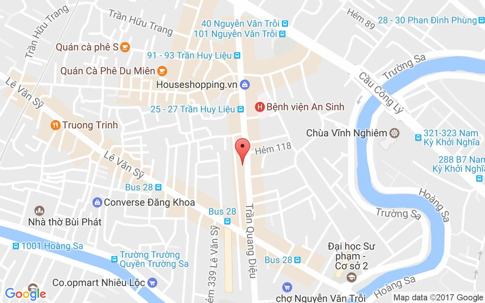 Vị trí bản đồ 61 Trần Quang Diệu Quận 3 TP. HCM