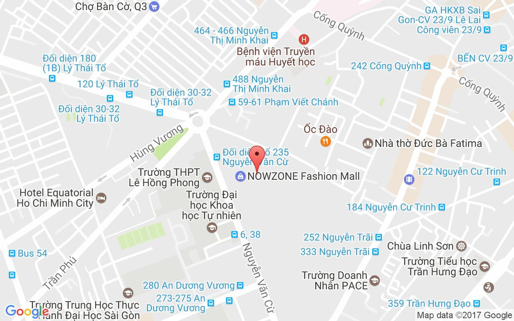 Vị trí bản đồ 235 Nguyễn Văn Cừ, P. Nguyễn Cư Trinh Quận 1 TP. HCM