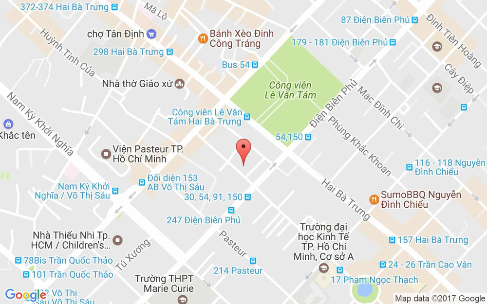 Vị trí bản đồ 58 Phạm Ngọc Thạch, P. 6 Quận 3 TP. HCM