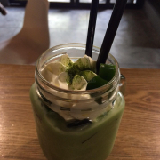 Matcha with jelly