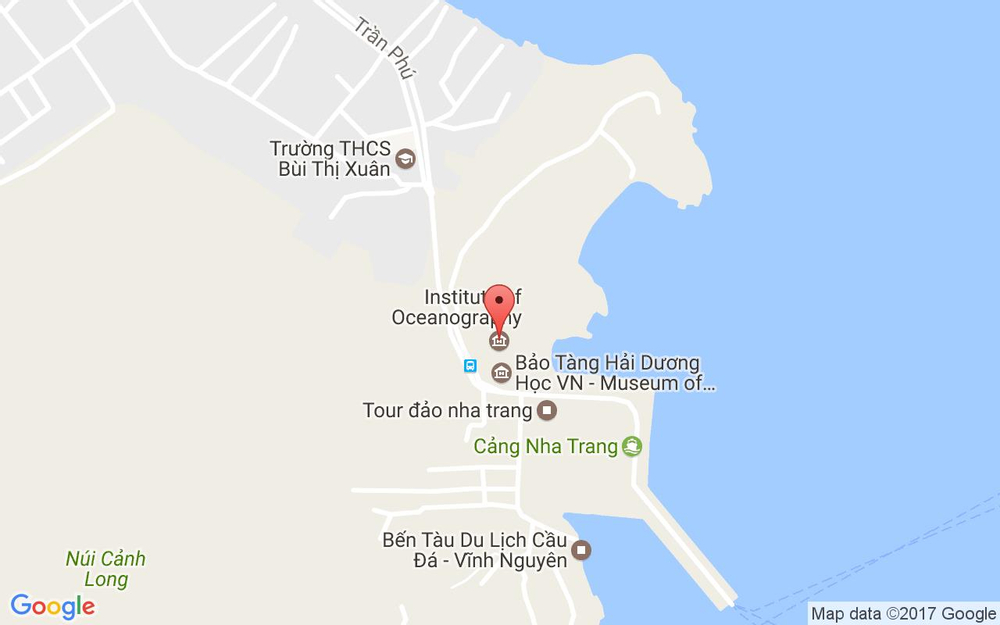 Vị trí bản đồ Viện Hải Dương Học Nha Trang ở Khánh Hoà