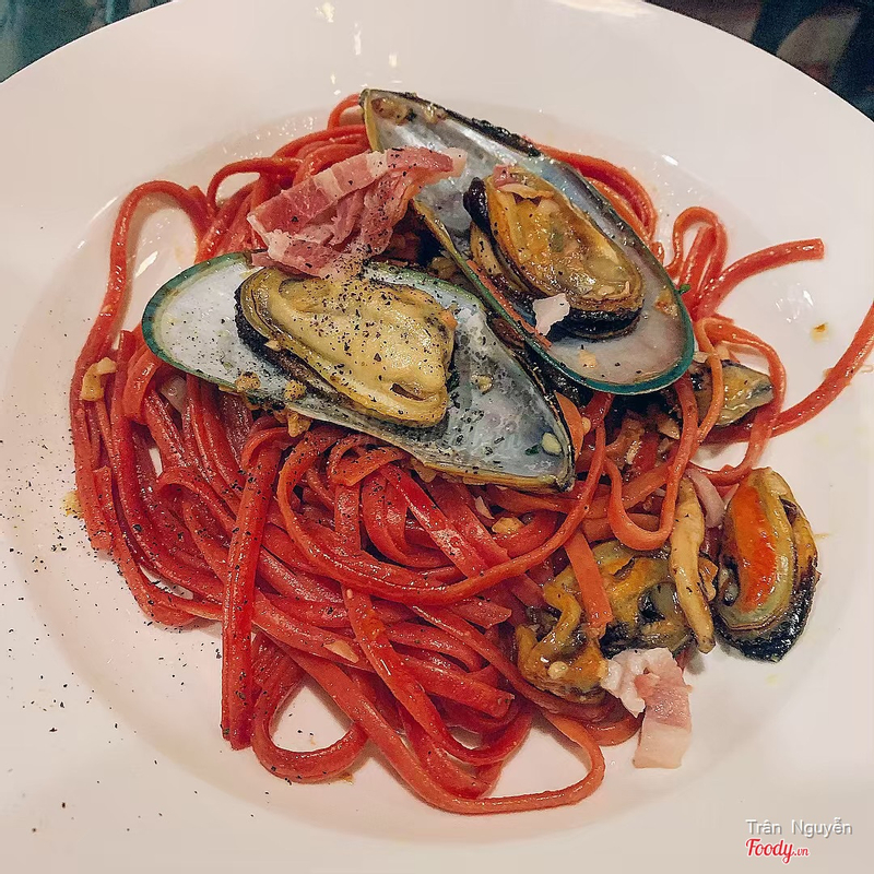 Spaghetti with mussel 