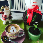 Cặp đôi hoàn hảo..Cappuccino và bánh chậu cây,cả nhà đã dùng thử chưa😋😋😋 #cappuccino#flower pot cake#snowman#Santa claus#christmas#perfect ---------------------------------------- Newstars Cofee 15 Ngô Văn Trị,Phú Lợi,TDM,Bình Dương 