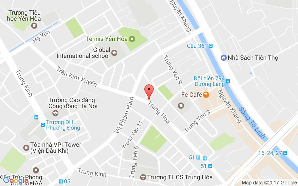 Vị trí bản đồ Daddy Paris - Cafe & Gauteux - Trung Hòa ở Hà Nội
