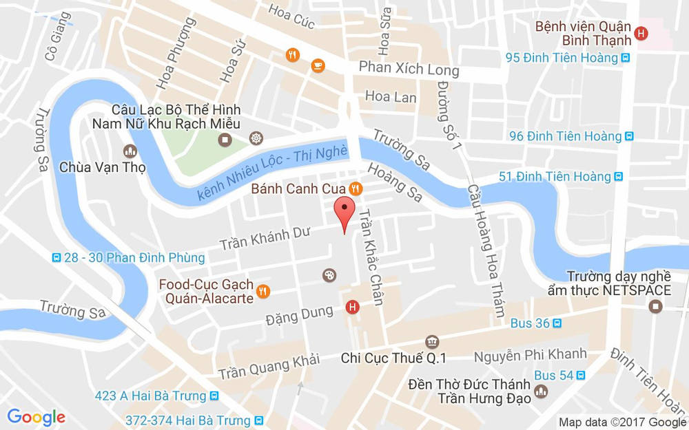 Vị trí bản đồ 71/17 Trần Khắc Chân, P.Tân Định, Q.1 Quận 1 TP. HCM