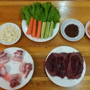 set nướng thị bò, thị lợn Hàn Quốc