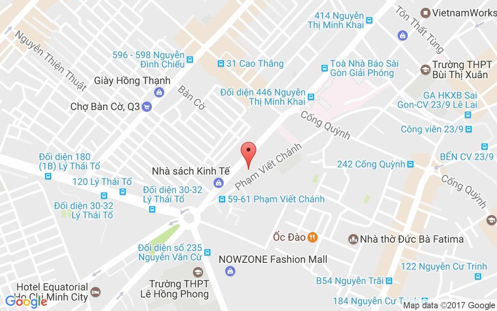 Vị trí bản đồ 247 Nguyễn Thị Minh Khai, P. Nguyễn Cư Trinh Quận 1 TP. HCM