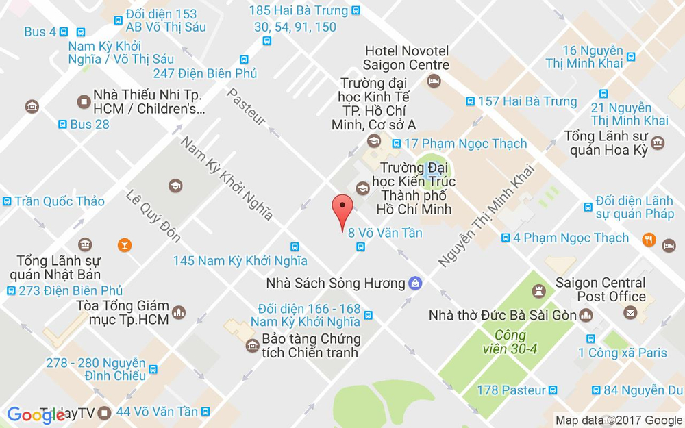 Vị trí bản đồ 8 Võ Văn Tần Quận 3 TP. HCM