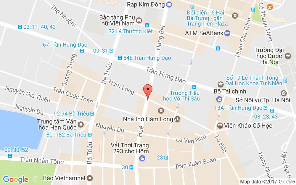 Vị trí bản đồ Ô Mai Hồng Lam - Phố Huế ở Hà Nội