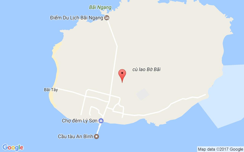 Vị trí bản đồ Đảo An Bình - Đảo Bé Lý Sơn ở Quảng Ngãi