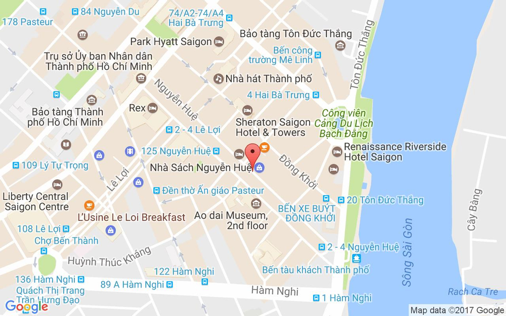 Vị trí bản đồ Tầng 6 & Rooftop, 44 Nguyễn Huệ Quận 1 TP. HCM
