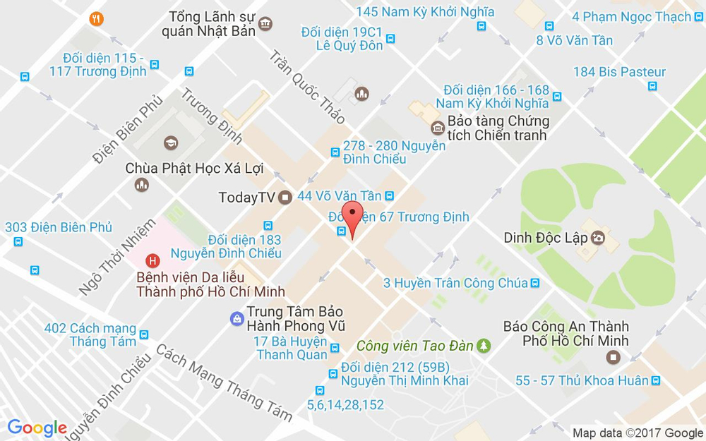 Vị trí bản đồ 60 Võ Văn Tần, P. 6 Quận 3 TP. HCM