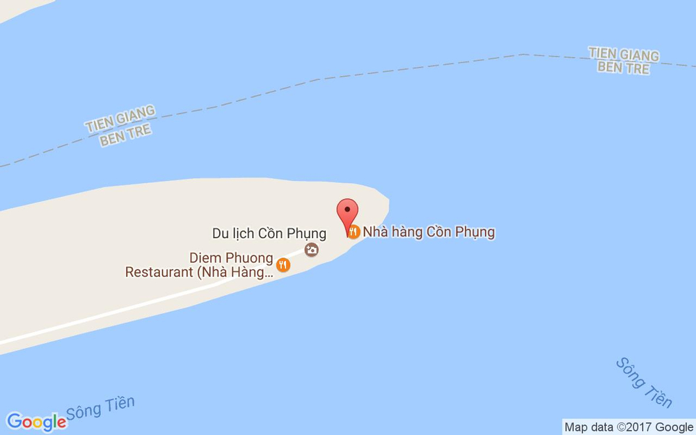 Vị trí bản đồ Khu Du Lịch Sinh Thái Cồn Phụng ở Bến Tre ở Bình Định
