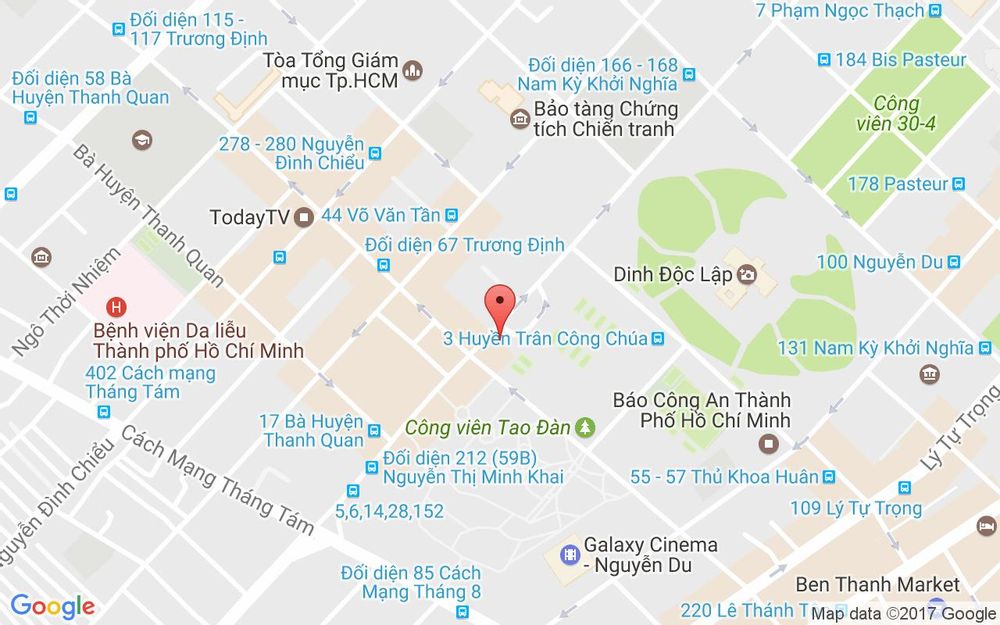 Vị trí bản đồ 55B Nguyễn Thị Minh Khai Quận 1 TP. HCM