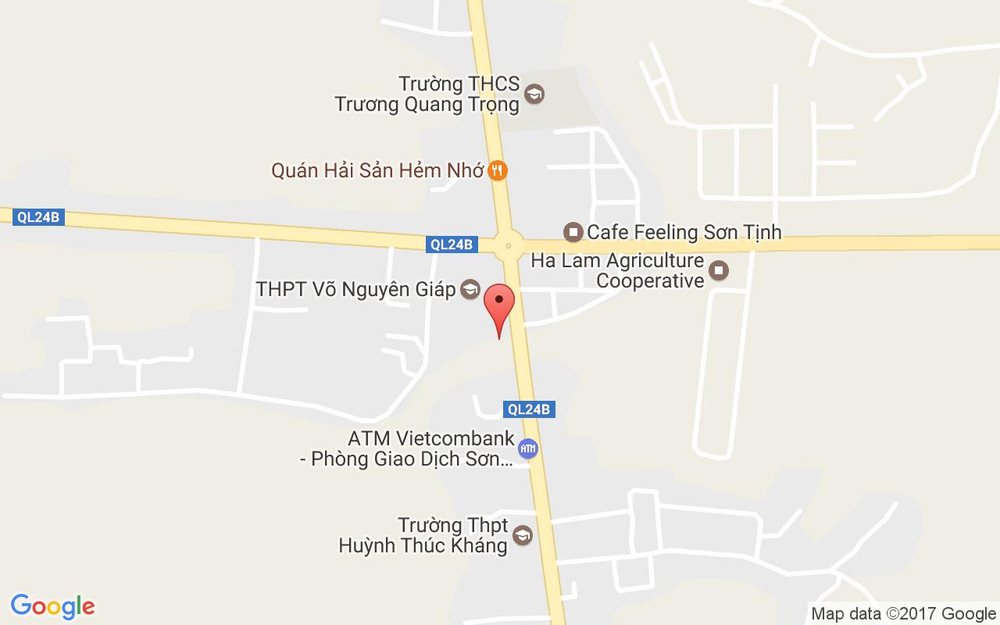 Vị trí bản đồ Nam Giang Cafe ở Quảng Ngãi