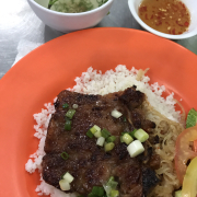 Briken Rice with pork chop
