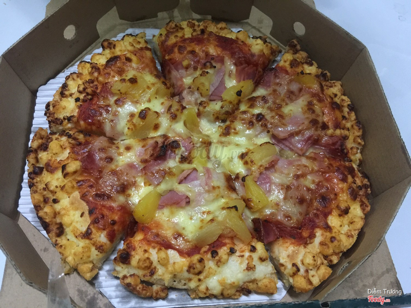 Pizza hawaii viền phô mai nổ