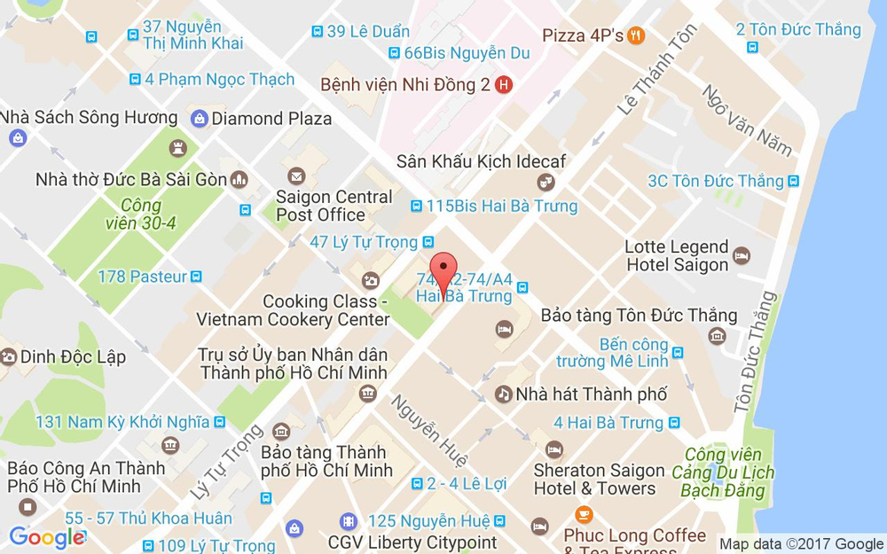 Vị trí bản đồ Vincom Center B Shopping Mall, 72 Lê Thánh Tôn, P. Bến Nghé Quận 1 TP. HCM