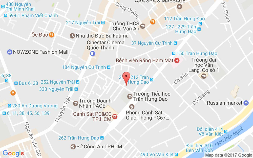 Vị trí bản đồ 114 Trần Đình Xu, P. Nguyễn Cư Trinh Quận 1 TP. HCM