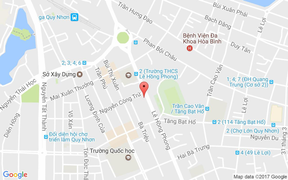 Vị trí bản đồ Viên Mobile - Nguyễn Công Trứ ở Bình Định